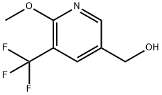 2-甲氧基-3-三氟甲基-5-羟甲基吡啶 结构式