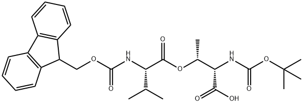 BOC-THR(VAL-FMOC)-OH 结构式