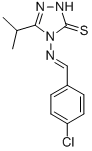4-[(4-CHLOROPHENYL)METHYLIDENEAMINO]-5-PROPAN-2-YL-2H-1,2,4-TRIAZOLE-3(4H)-THIONE 结构式