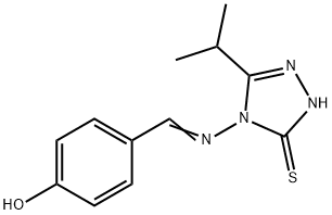 4-[(4-HYDROXYPHENYL)METHYLIDENEAMINO]-5-PROPAN-2-YL-2H-1,2,4-TRIAZOLE-3(4H)-THIONE 结构式