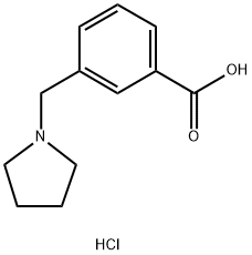 3-(1-吡咯烷甲基)苯甲酸盐酸盐 结构式