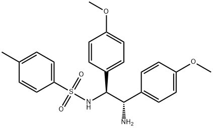 N-[(1S,2S)-2-氨基-1,2-双(4-甲氧基苯基)乙基]-4-甲基苯亚磺酰胺 结构式