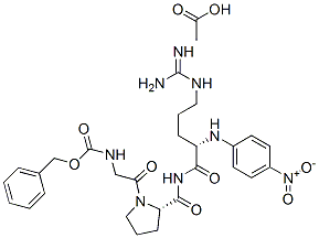 N-[(benzyloxy)carbonyl]glycyl-L-prolyl-N-(p-nitrophenyl)-L-argininamide monoacetate 结构式