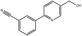 3-[5-(羟甲基)-2-吡啶基]苯腈 结构式