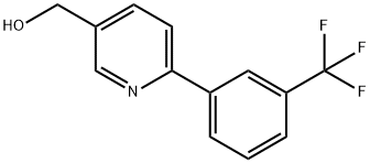 [6-(3-三氟甲基苯基)-3-吡啶基]甲醇 结构式