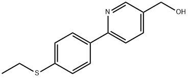 (6-[4-(ETHYLTHIO)PHENYL]PYRIDIN-3-YL)METHANOL 结构式