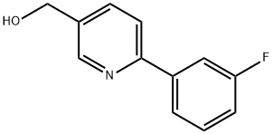 2-(3-氟苯基)-5-(羟甲基)吡啶 结构式