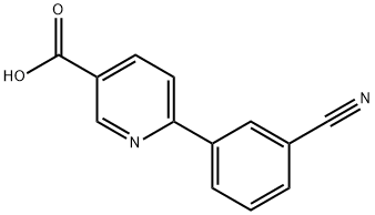 6-(3-氰基苯基)烟酸 结构式