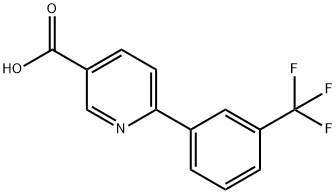 6-(3-(三氟甲基)苯基)烟酸 结构式