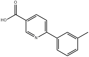 6-(3-甲基苯基)烟酸 结构式