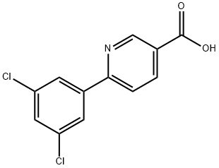 6-(3,5-二氯苯基)烟酸 结构式