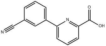 6-(3-氰基苯基)吡啶-2-甲酸 结构式