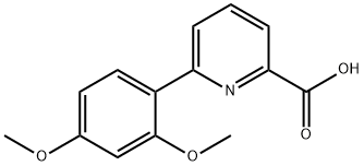 6-(2,4-Dimethoxyphenyl)-picolinic acid 结构式