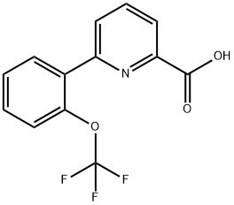 6-[2-(三氟甲氧基)苯基]-2-吡啶甲酸 结构式