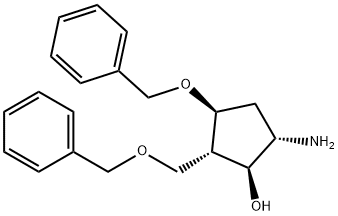 (1S,2S,3S,5S)-5-AMino-3-(phenylMethoxy)-2-[(phenylMethoxy)Methyl]-cyclopentanol 结构式