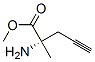 4-Pentynoicacid,2-amino-2-methyl-,methylester,(2S)-(9CI) 结构式