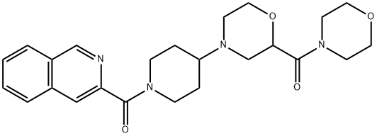 Methanone,  [4-[1-(3-isoquinolinylcarbonyl)-4-piperidinyl]-2-morpholinyl]-4-morpholinyl- 结构式