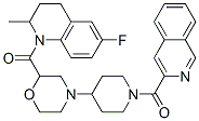 Methanone,  [4-[2-[(6-fluoro-3,4-dihydro-2-methyl-1(2H)-quinolinyl)carbonyl]-4-morpholinyl]-1-piperidinyl]-3-isoquinolinyl- 结构式