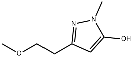 1H-Pyrazol-5-ol,  3-(2-methoxyethyl)-1-methyl- 结构式