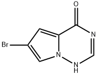 6-溴吡咯并[2,1-F][1,2,4]三嗪-4(1H)-酮 结构式