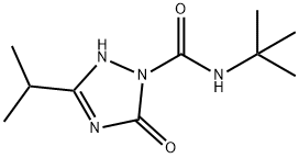 N-叔丁基-3-异丙基-5-氧代-2,5-二氢-1H-1,2,4-三氮唑-1-甲酰胺 结构式
