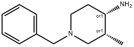 顺式-3-甲基-1-(苯基甲基)-4-哌啶胺 结构式