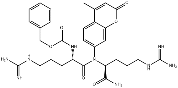 N-ALPHA-CBZ-ARG-ARG 7-AMIDO-4-METHYLCOUMARIN HYDROCHLORIDE 结构式
