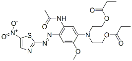 N-[5-[二[2-(1-氧丙氧基)乙基]氨基]-4-甲氧基-2-[(5-硝基-2-噻唑基)偶氮]苯基]乙酰胺 结构式