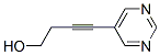 3-Butyn-1-ol, 4-(5-pyrimidinyl)- (9CI) 结构式