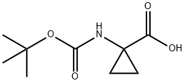 Boc-1-氨基环丙基甲酸 结构式