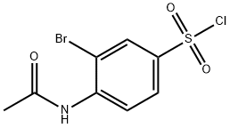 3-溴-4-乙酰氨基苯-1-磺酰氯化 结构式