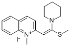 1-Methyl-2-(2-(methylthio)-2-(1-piperidinyl)ethynyl)quinolinium iodide 结构式