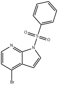 4-溴-1-(苯磺酰基)-1H-吡咯并[2,3-B]吡啶 结构式