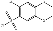 7-CHLORO-2,3-DIHYDRO-BENZO[1,4]DIOXINE-6-SULFONYL CHLORIDE 结构式