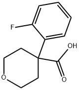 4-(2-FLUORO-PHENYL)-TETRAHYDRO-PYRAN-4-CARBOXYLIC ACID 结构式