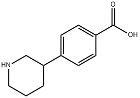 3-(4-羧基苯基)哌啶 结构式