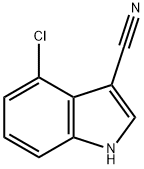 4-氯-3-氰基吲哚 结构式