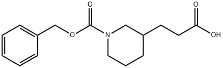 3-(1-((苄氧基)羰基)哌啶-3-基)丙酸 结构式