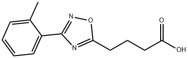 4-(3-(邻甲苯基)-1,2,4-噁二唑-5-基)丁酸 结构式