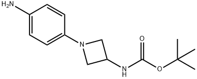 N-[1-(4-氨基苯基)氮杂环丁烷-3-基]氨基甲酸叔丁酯 结构式