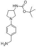 [1-(4-AMINOMETHYL-PHENYL)-PYRROLIDIN-3-YL]-CARBAMIC ACID TERT-BUTYL ESTER 结构式