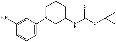 [1-(3-AMINO-PHENYL)-PIPERIDIN-3-YL]-CARBAMIC ACID TERT-BUTYL ESTER 结构式
