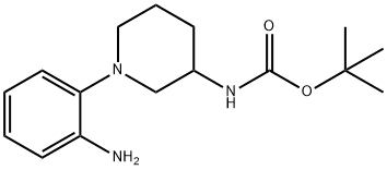 1-(2-amino-phenyl)-piperidin-3-carbamic acid tert-buytl ester 结构式