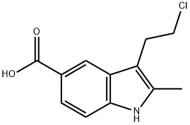 3-(2-氯乙基)-2-甲基-1H-吲哚-5-羧酸 结构式