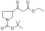 3-(1-BOC-3-吡咯烷基)-3-氧代丙酸乙酯 结构式