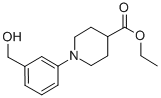 1-(3-HYDROXYMETHYL-PHENYL)-PIPERIDINE-4-CARBOXYLIC ACID ETHYL ESTER 结构式
