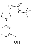 [1-(3-HYDROXYMETHYL-PHENYL)-PYRROLIDIN-3-YL]-CARBAMIC ACID TERT-BUTYL ESTER 结构式