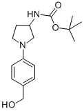 [1-(4-HYDROXYMETHYL-PHENYL)-PYRROLIDIN-3-YL]-CARBAMIC ACID TERT-BUTYL ESTER 结构式