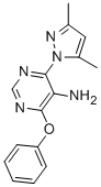 5-PYRIMIDINAMINE, 4-(3,5-DIMETHYL-1H-PYRAZOL-1-YL)-6-PHENOXY- 结构式