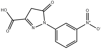 4,5-dihydro-1-(3-nitrophenyl)-5-oxo-1H-pyrazole-3-carboxylic acid 结构式